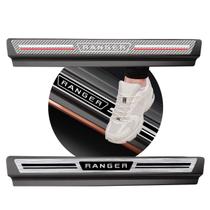 Jogo Soleira Premium Elegance Ford Nova Ranger 2013 a 2023 - 4 Portas ( Vinil + Resinada 8 Peças )