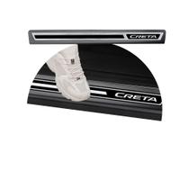 Jogo Soleira Premium Elegance Hyundai Creta 2017 2018 2019 2020 2021 - 4 Portas ( Vinil + Resinada 8 Peças )