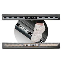Jogo Soleira Premium Elegance Nissan Kicks 2016 em Diante - 4 Portas ( Vinil + Resinada 8 Peças ) Jogo Soleira Premium Elegance Nissan Kicks 2016 em Diante - 4 Portas ( Vinil + Resinada 8 Peças )