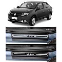 Jogo Soleira Premium Elegance Renault Novo Logan 2014 a 2023 - 4 Portas (Vinil + Resinada 8 Peças)