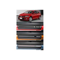 Jogo Soleira Premium Elegance Vw Polo 2018 em Diante - 4 Portas ( Vinil + Resinada 8 Peças )