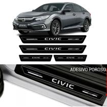Jogo Soleira Proteção Porta Premium Preto Black Honda Civic Jogo Soleira Proteção Porta Premium Preto Black Honda Civic