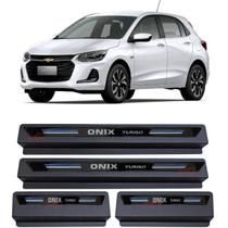 Jogo Soleira Proteção Porta Resinada Gm Onix Turbo 2024 2025