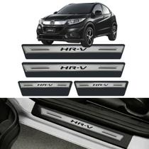 Jogo Soleira Proteção Porta Resinada Premium Prata Silver Honda HR-V - RVT