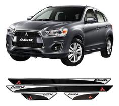 Jogo soleira resinada mitsubishi asx 4 peças logo vermelho Jogo soleira resinada mitsubishi asx 4 peças logo vermelho