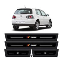 Jogo soleira resinada vw golf + blackout (8 peças)