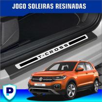 Jogo Soleira Volkswagen Tcross Resinada Premium Kit 8 Peças