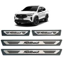Jogo Soleiras de Aço Inox Escovado Fiat Fastback
