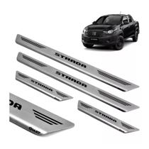 Jogo Soleiras Portas Carro Fiat Strada Cabine Dupla 21 a 22