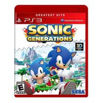 jogo Sonic Generations PS3 greatest hits capa vermelha