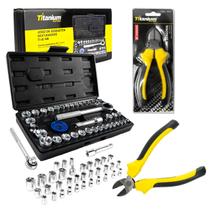 Jogo Soquete 40 PÇS + Alicate de Corte Diagonal 6"