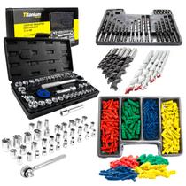 Jogo Soquete 40 PÇS + Broca Max Drill 300 PÇS Jogo Soquete 40 PÇS + Broca Max Drill 300 PÇS