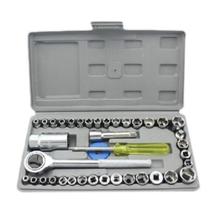 Jogo Soquete 40 Peças Chave Catraca Reversível Kit Em Maleta Jogo Soquete 40 Peças Chave Catraca Reversível Kit Em Maleta