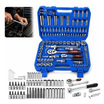 Jogo Soquete Allen Torx Chave Catraca 108 Pç Aço CRV 1/2 1/4 Jogo Soquete Allen Torx Chave Catraca 108 Pç Aço CRV 1/2 1/4