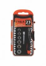 Jogo Soquete/ Bits Sextavados 23 Peças Vila