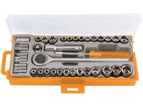 Jogo Soquete Bits Sparta Catr.1/4 40Pc Jogo Soquete Bits Sparta Catr.1/4 40Pc