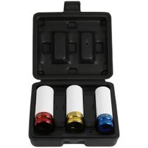 Jogo Soquete de Impacto Roda Liga Leve 1/2 Pol. com 3 Peças Jogo Soquete de Impacto Roda Liga Leve 1/2 Pol. com 3 Peças