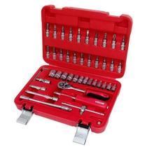 Jogo Soquete E Ponteira Com Catraca 1/4 Baum - 46Pçs Jogo Soquete E Ponteira Com Catraca 1/4 Baum - 46Pçs