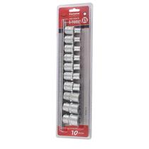 Jogo Soquete E-Torx 1/2 10pcs E8 a E24 Profissional Corneta Jogo Soquete E-Torx 1/2 10pcs E8 a E24 Profissional Corneta