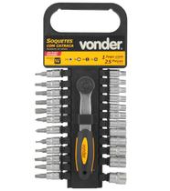 Jogo soquete enc 1/4" com catraca 25pc vonder