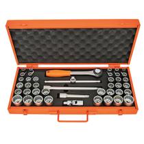 Jogo Soquete Estriado 1/2 + Acessórios 43 Peças Tramontina