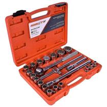 Jogo Soquete Estriado Enc 1/2 08/32mm 22 Pçs D26-22am Robust