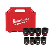 JOGO SOQUETE IMPACTO ENC. 3/4" CURTO 08 PÇS milwaukee 49-66-7019