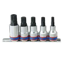 Jogo Soquete Multidentado Encaixe 1/2'' Com 05 Peças King Tony - 4105PR