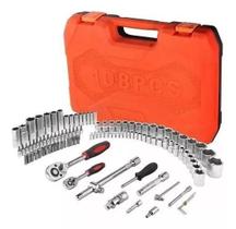 Jogo Soquete P Mecânico Aço Crv 108 Pc Catraca Reversível