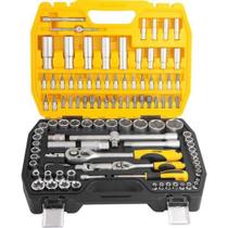 Jogo soquete ponteira encaixe 1/4"e 1/2" com catraca 108 peças - Vonder