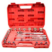 Jogo Soquete Sextavado 1/2" 22 Peças 8 a 32 mm Vip