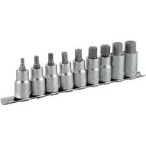 Jogo Soquete Sextavado 1/2'' 3/16-5/8'' Com 9 Pecas Vonder