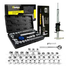 Jogo Soquete Sextavado 40 PÇS + Paquimetro Digital 0-150MM