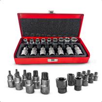 Jogo Soquete Torx Macho E Femea Com Maleta Metalica 16 Peças Jogo Soquete Torx Macho E Femea Com Maleta Metalica 16 Peças