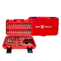 Jogo Soquetes 14 57 Peças Catraca 72 Dentes Bits Torx Allen CrV com Maleta Kit Completo Profissional Sigma Jogo Soquetes 14 57 Peças Catraca 72 Dentes Bits Torx Allen CrV com Maleta Kit Completo Profissional Sigma