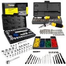 Jogo Soquetes 40 PÇS+Soquetes 1/4" 41 PÇS+Brocas Max Drill Jogo Soquetes 40 PÇS+Soquetes 1/4" 41 PÇS+Brocas Max Drill