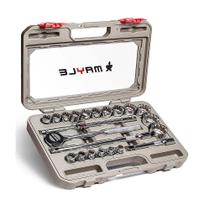 Jogo Soquetes Catraca Estriados De 1/2 Maleta 23 Pçs Mayle