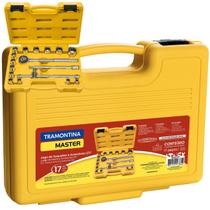 Jogo Soquetes Estriado Encaixe 1/2 17 Peças Tramontina Jogo Soquetes Estriado Encaixe 1/2 17 Peças Tramontina