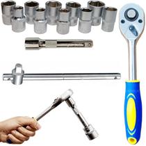 Jogo Soquetes Sextavado Com Catraca Cabo de Força 13Pçs 1 2Pol Cromo Vanadio Jogo Soquetes Sextavado Com Catraca Cabo de Força 13Pçs 1 2Pol Cromo Vanadio