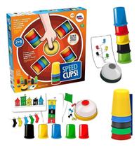 Jogo Speed Cups Copinhos Coloridos Brinquedo Educativo Pakit