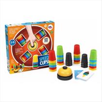 Jogo Speed Cups Paki Toys Brinquedo Educativo com Copos Coloridos