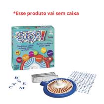 Jogo Stop Com Roleta Diversos Temas Letras Descartáveis Brinquedo Infantil De Raciocínio Rápido 2 a 4 Jogadores - Nig Jogo Stop Com Roleta Diversos Temas Letras Descartáveis Brinquedo Infantil De Raciocínio Rápido 2 a 4 Jogadores - Nig