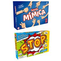 Jogo Stop com Roleta e Canetas Apagaveis + Fazendo Mimicas - Coluna - Pais e Filhos