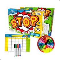 Jogo Stop Educativo Diversão para Toda Família Presente Brinquedo Jogos de Tabuleiro Infantil Adulto - Pais e Filhos