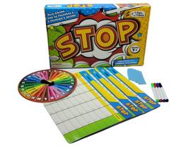 Jogo Stop Educativo Diversão para Toda Família Presente Brinquedo Jogos de Tabuleiro Infantil Adulto - Pais e Filhos