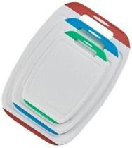 Jogo Tábua Corte 3 Peças Biju Polipropileno Branco Neoflam