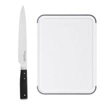 Jogo Tábua Corte e Faca Chef Aço Forjado Cozinha KitchenAid Jogo Tábua Corte e Faca Chef Aço Forjado Cozinha KitchenAid