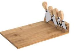Jogo Tabua de Queijo com 4 Facas Ecokitchen - Mimo Style