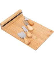 Jogo Tabua De Queijo Com 4 Facas