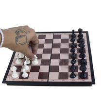 Jogo tabuleiro de xadrez magnetico 26,7x26,7cm dobrável - Chess